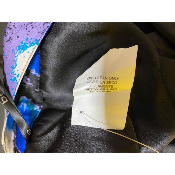 Bebe Abstract Print Silk Blend Shorts Size 10 Sexy Luxury Y2K Summer Beach Cute - Picture 5 of 7